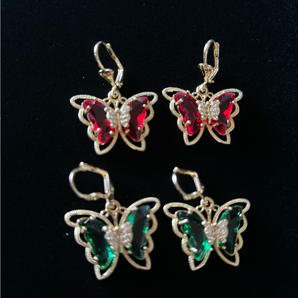 Gold Plated Butterfly Earrings